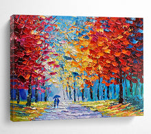 Load image into Gallery viewer, Autumn Path Stroll Large - Scale Hand - painted Abstract Acrylic Art DLZ200

