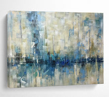 Load image into Gallery viewer, Muted - Toned Abstract Marina for Serene Bedroom &amp; Coastal - Inspired Library DKH166
