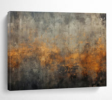 Load image into Gallery viewer, Gray - Orange Textured Abstract Painting On Canvas DKH369
