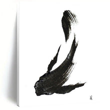 Load image into Gallery viewer, Ink Fish Silhouette – Black Ink Wash Fish Form DTP181
