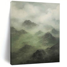 Load image into Gallery viewer, “Misty Mountain Landscape” - Atmospheric Abstract Art on Canvas DKH1480
