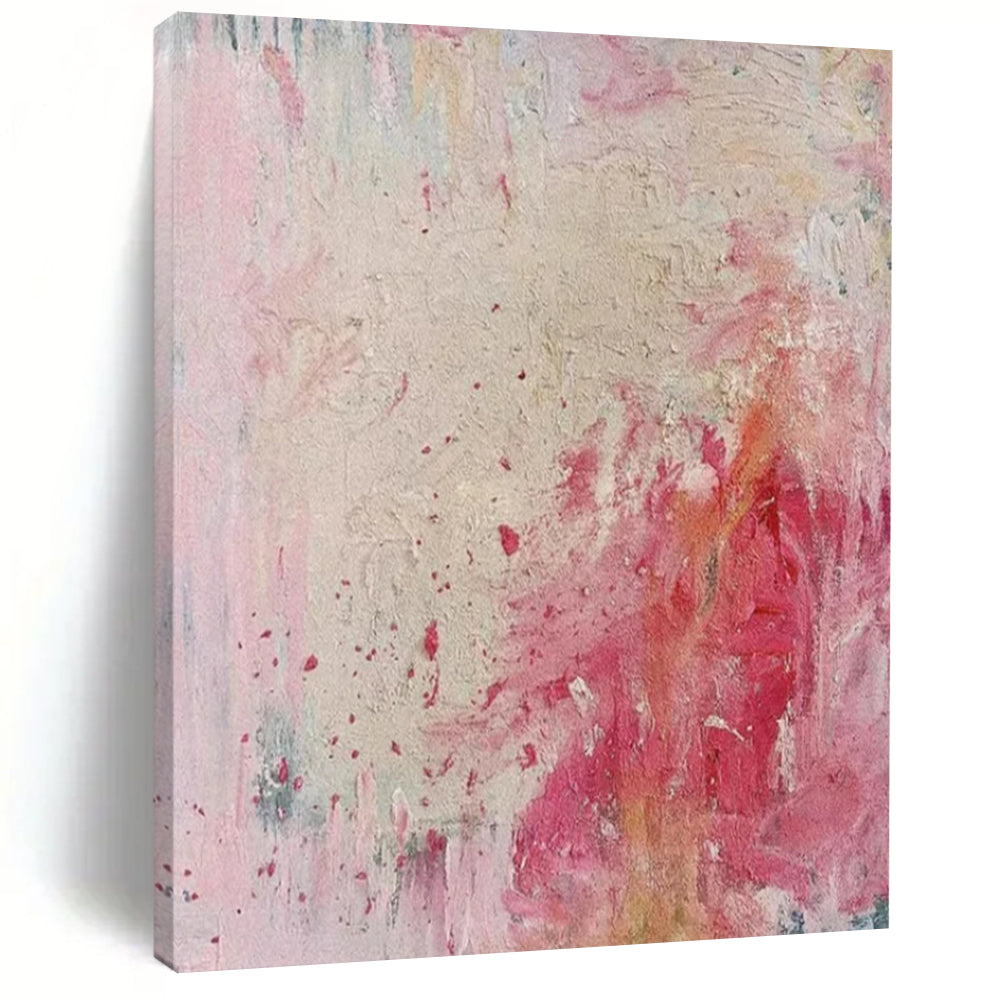 Pink - Hued Abstract Painting, Perfect for Romantic Bedroom & Feminine Boutique LargeART2283