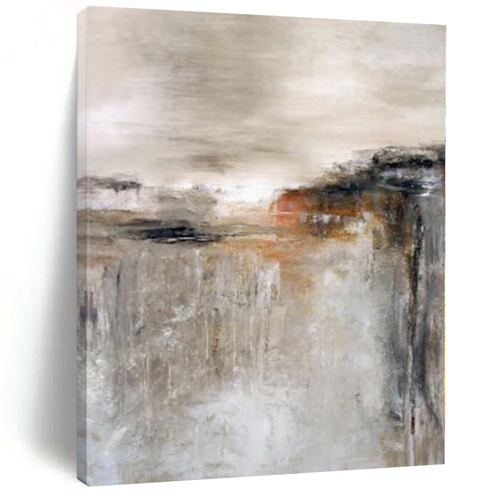 Neutral Tones Abstract Landscape Abstract Canvas Painting, Ideal for Contemporary Bedroom & Calming Lounge LargeART1128