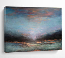 Load image into Gallery viewer, Colorful Abstract Seascape Painting on Canvas - “Twilight Waters” DKH780
