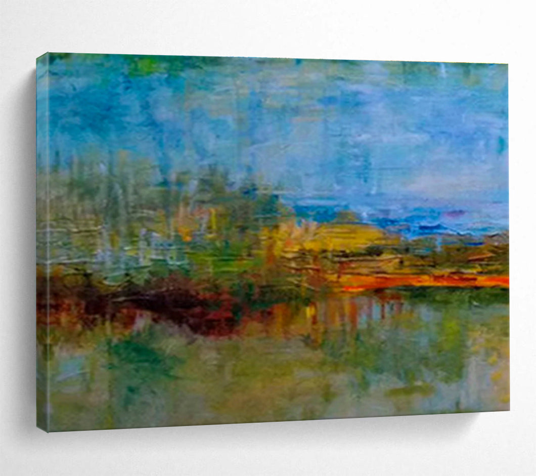 Colorful Abstract Landscape Painting On Canvas DKH390