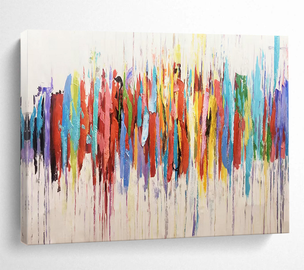 “Colorful Dripping Symphony” - Vivid Abstract Acrylic, Suits Art Studio and Living Room DLZ223
