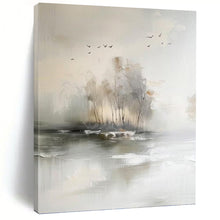 Load image into Gallery viewer, “Serene Grey Landscape” - Grey, White Abstract Landscape on Canvas DKH1190
