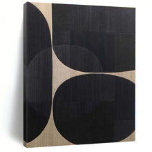 Load image into Gallery viewer, Black and Beige Geometric Circles Acrylic Art - Perfect for Modernist Office &amp; Contemporary Entryway LargeART0581
