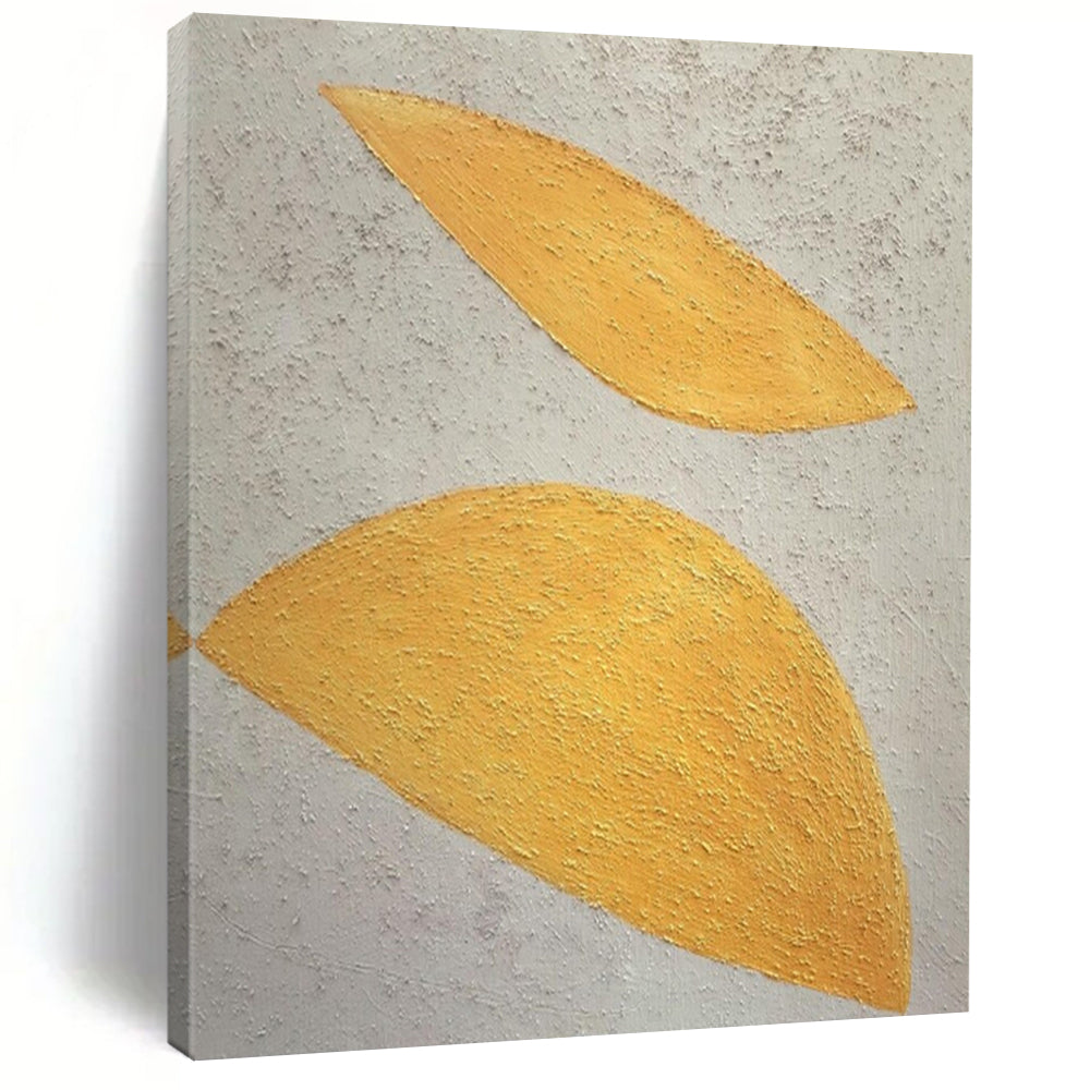 Yellow Leaf - Shaped Abstract Acrylic Art, Ideal for Garden Room & Kids’ Playroom LargeART0990