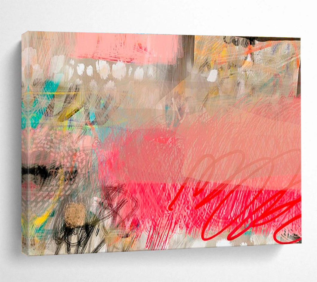 Dreamy Abstract Painting with Blush Tones for Bridal Suite & Poetry Corner DKH206