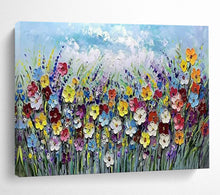 Load image into Gallery viewer, Hand - painted Large - scale Colorful Flower Field Acrylic Art for Cheerful Living Rooms LargeART1795
