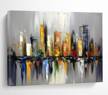 Load image into Gallery viewer, Colorful Abstract Cityscape Abstract acrylic painting DLZ067
