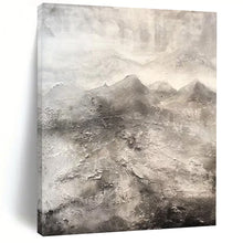 Load image into Gallery viewer, Monochromatic Textured Mountains – Abstract Landscape with Thick Paint DTP256
