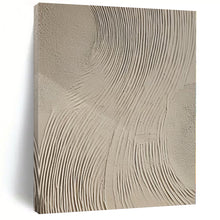 Load image into Gallery viewer, Hand - painted Massive Beige Textured Wave Abstract Acrylic Art for Coastal - Inspired Hallways LargeART0111
