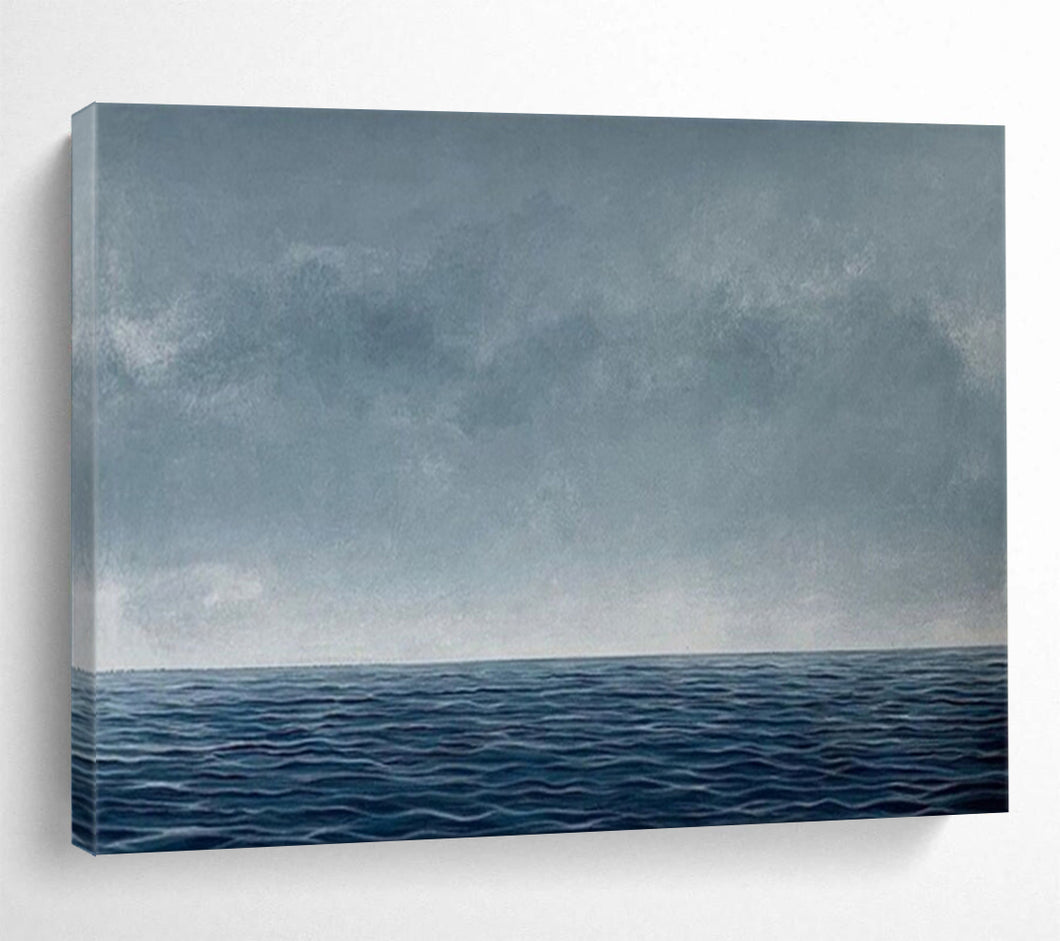 Hand - painted Calm Sea & Sky Acrylic Art for Relaxing Spa Decor LargeART1668
