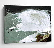 Load image into Gallery viewer, Bold White and Green Abstract Abstract acrylic painting DLZ133
