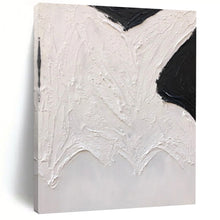 Load image into Gallery viewer, “Abstract Black &amp; White Forms” – Thick black shapes, textured white background DTP405
