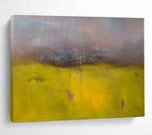 Load image into Gallery viewer, Yellow - Dominant Abstract Field Painting On Canvas DKH379
