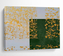 Load image into Gallery viewer, Geometric Abstract Painting with Yellow and Green for Modern Office &amp; Art - Loving Library DKH307
