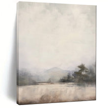 Load image into Gallery viewer, Gray - Beige Abstract Misty Landscape, Ideal for Nature - Inspired Living Room &amp; Peaceful Meditation Space LargeART2056
