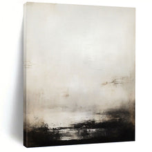 Load image into Gallery viewer, “Monochrome Misty Abstraction” - Minimalist Abstract Art on Canvas DKH1498
