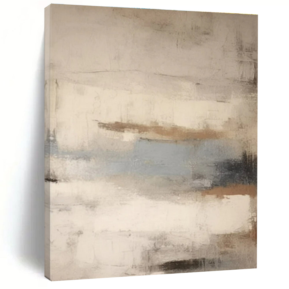 Soft Neutral Abstract Art – Perfect for Minimalist Bedroom & Calm Office Waiting Room LargeART0705