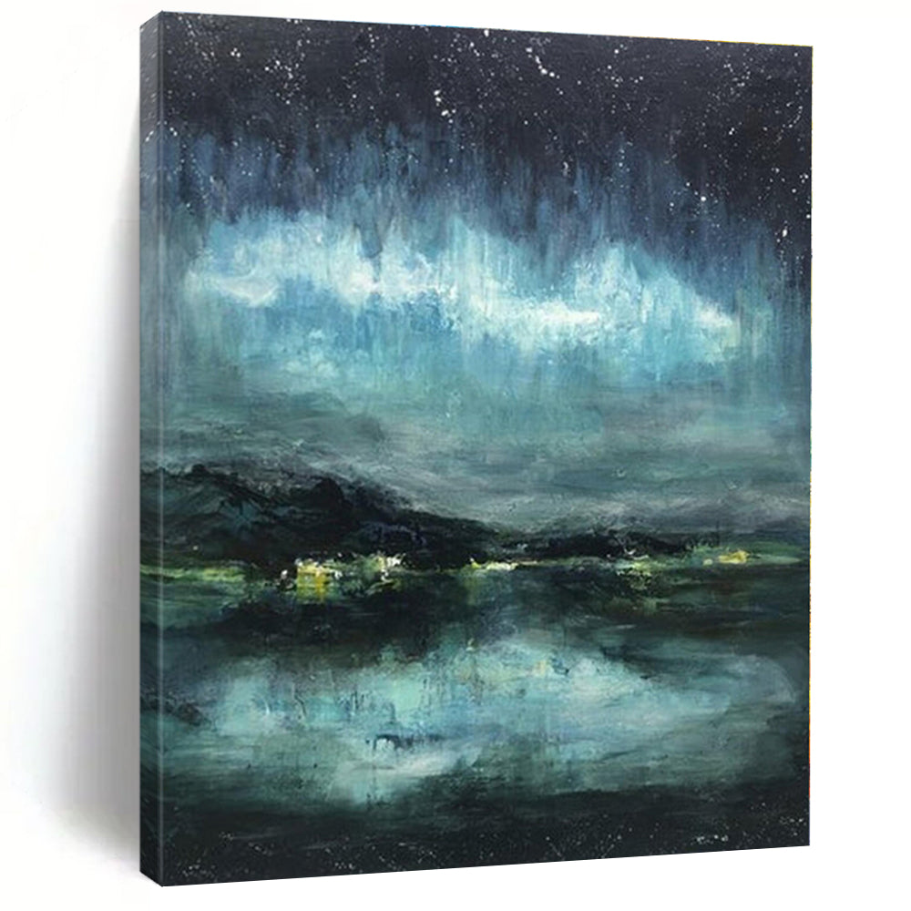 Oversized Starry Night Aurora Acrylic Art for Bedroom & Home Theater LargeART0417