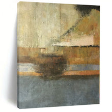 Load image into Gallery viewer, Large - Format Earth - Tone Abstract Landscape Acrylic for Rustic Living Space LargeART0288
