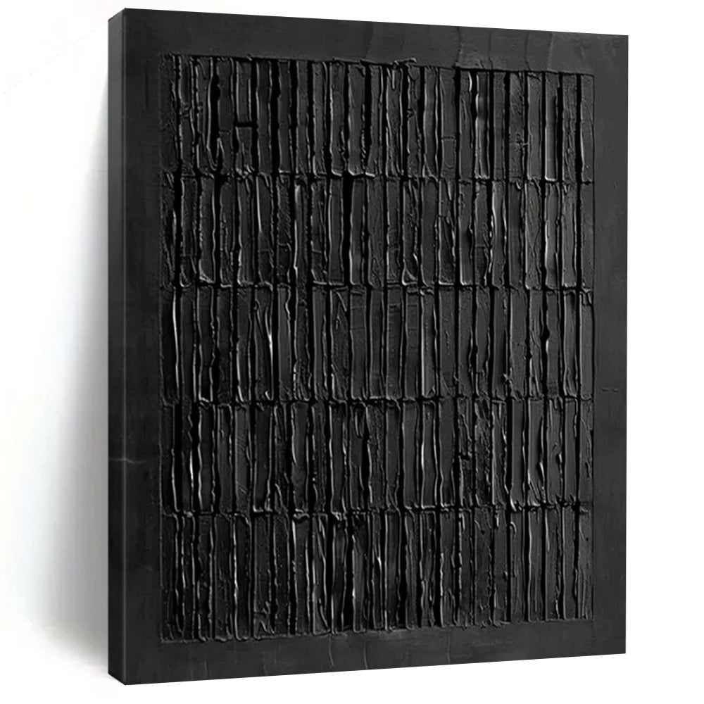 Minimalist Black Striped Abstract - Perfect for Modern Bedroom & Study LargeART2364