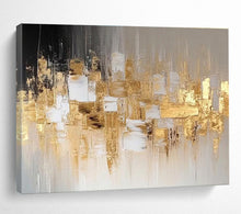 Load image into Gallery viewer, Gilded Urban Skyline Abstract Painting DKH528
