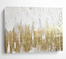 Load image into Gallery viewer, Gold - Accented Textured Abstract Painting On Canvas DKH427
