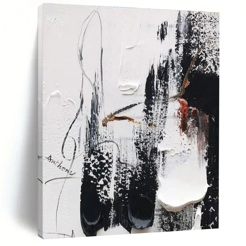 Black - Based Color - Clash Carnival Abstract Painting, Exploding Bar Atmosphere Walls & Creative Studio Inspiration Walls LargeART0810