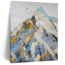 Load image into Gallery viewer, “Majestic Mountain Peaks” Abstract Impasto Landscape Painting on Canvas, Bold Decor DKH955
