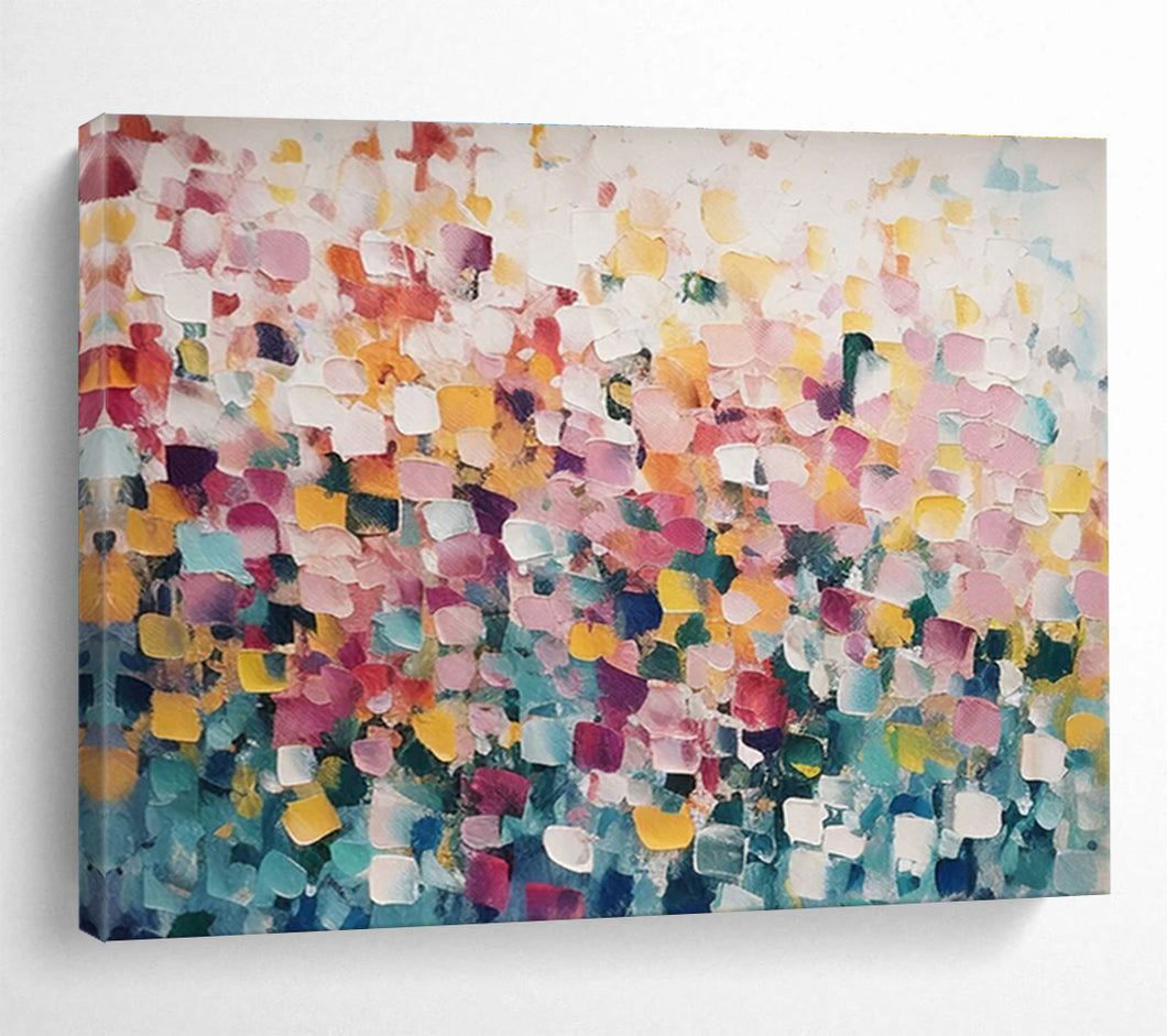 Abstract Dots “Color Burst” Painting on Canvas, Happy Modern Art DKH882