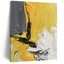 Load image into Gallery viewer, Oversized Yellow - Gray Abstract Contrast Acrylic for Modern Office LargeART0295
