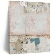 Load image into Gallery viewer, Hand - painted Large - sized Pastel - Toned Abstract Collage Acrylic Art for Feminine Bedrooms LargeART0109
