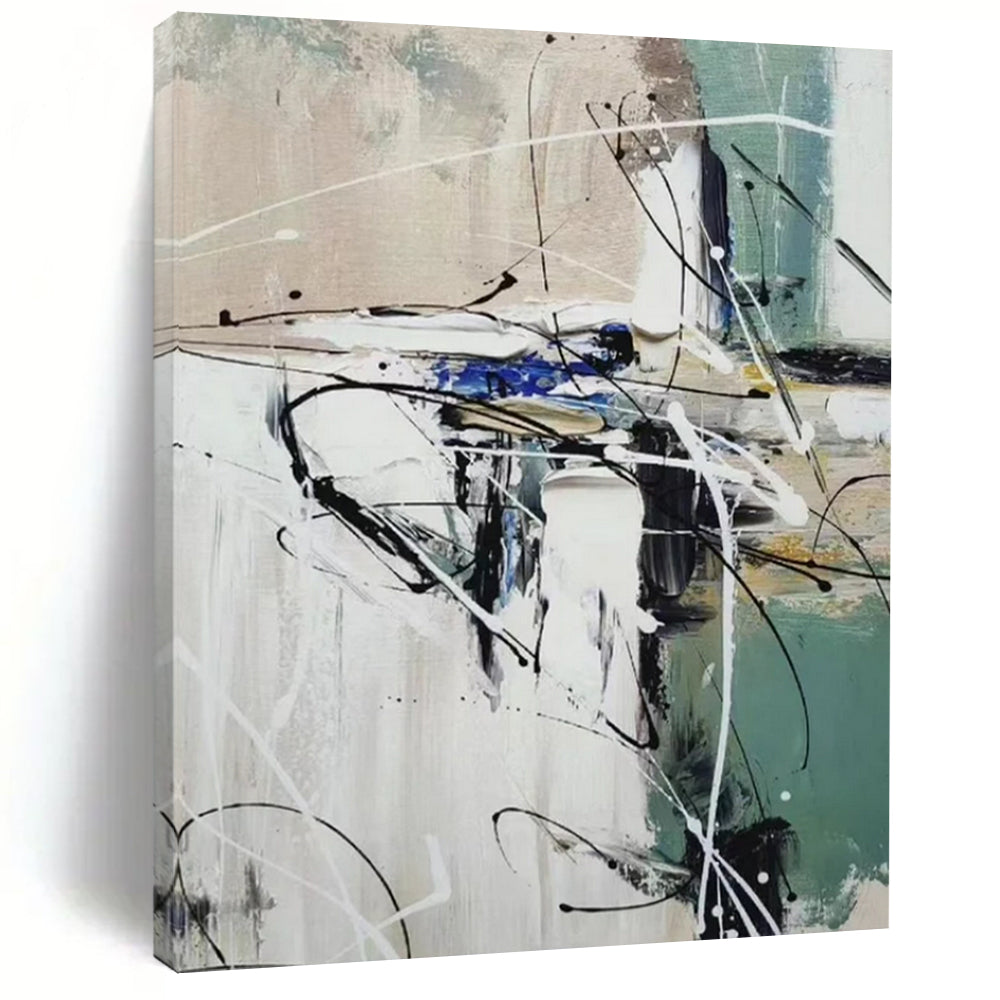 Dynamic Line Abstract Art, Perfect for Creative Studio & Edgy Lounge LargeART2297