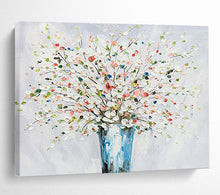 Load image into Gallery viewer, “Vibrant Floral Bouquet” - Abstract Acrylic of a Colorful Flower Vase, Great for Dining Room and Bathroom DLZ220
