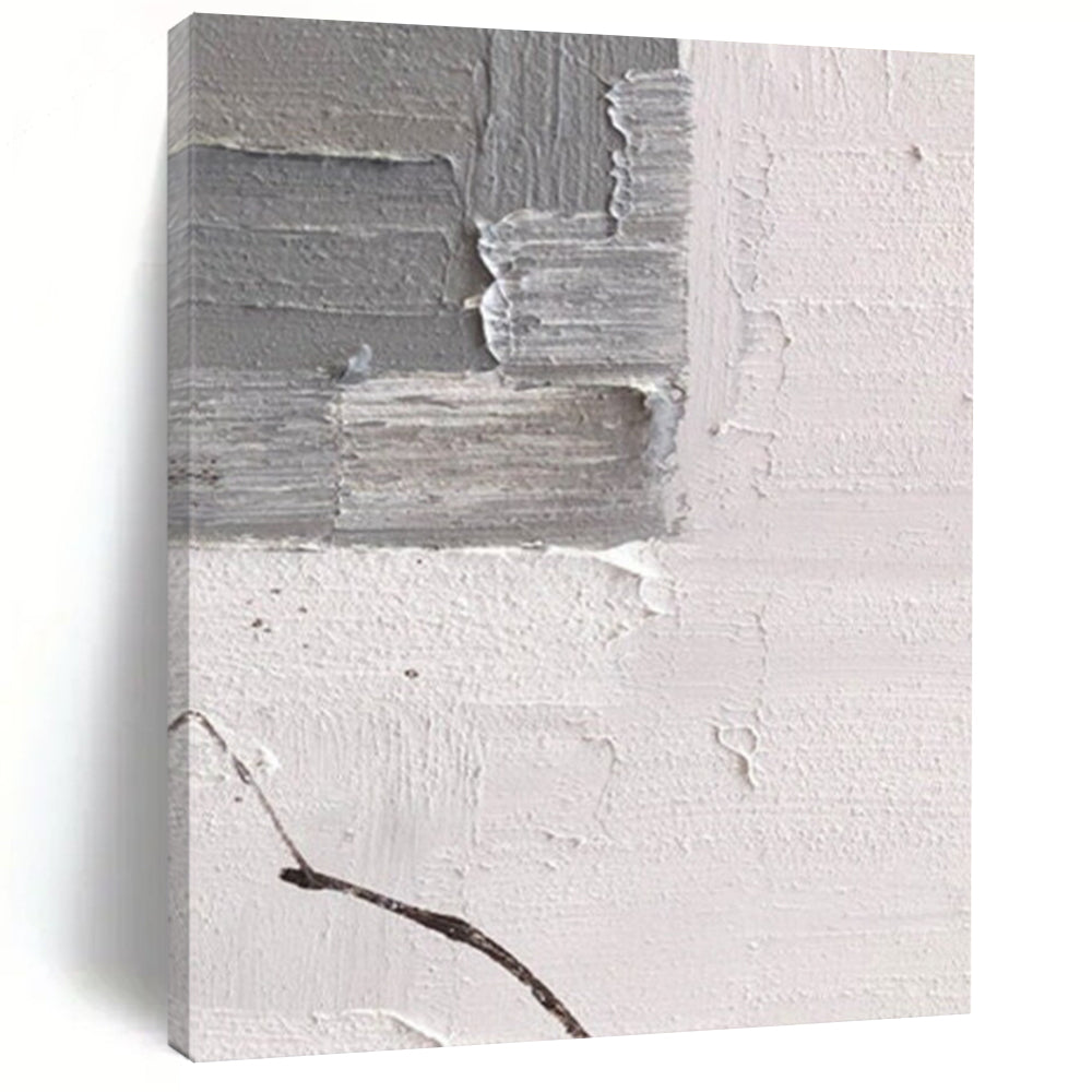 “Gray Patchwork” – Textured gray blocks on white, peeling paint effect DTP361