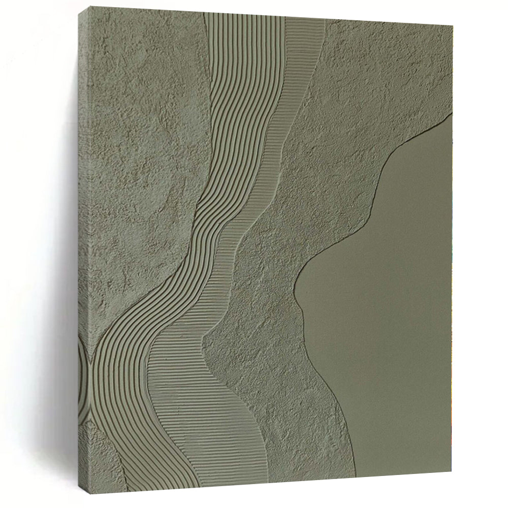 Grand Hand - painted Textured Wave Abstraction Acrylic Art for Minimalist - Inspired Hallways LargeART0253