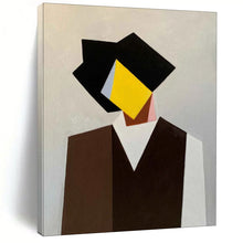 Load image into Gallery viewer, Geometric Color - Blocked Portrait Abstract Painting, Perfect for Modern Study &amp; Contemporary Hallway LargeART2076
