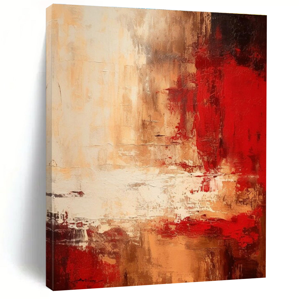 Large - Scale Warm - Toned Abstract Art - Ideal for Luxury Living Room & Cozy Restaurant LargeART0774