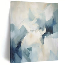 Load image into Gallery viewer, Cool Blue Geometric Abstract, Ideal for Minimalist Studio &amp; Modern Café LargeART1337
