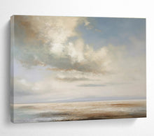 Load image into Gallery viewer, Soft Sky and Sea Abstract Painting On Canvas for Coastal Bedroom &amp; Yoga Studio DKH334
