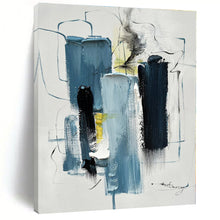 Load image into Gallery viewer, Large - Format Blue - Toned Abstract Art for Coastal Bedroom &amp; Calm Study LargeART0516
