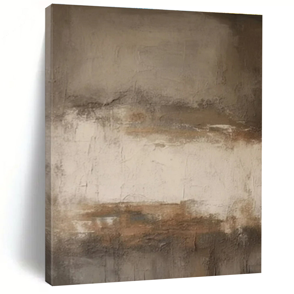 Weathered Neutral Abstract Art – Great for Rustic Farmhouse Entryway & Timeless Art Gallery LargeART0712
