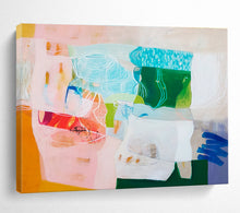Load image into Gallery viewer, Colorful Mixed - Shape Abstract Painting for Eclectic Home Office &amp; Art Gallery Pop - Up DKH054

