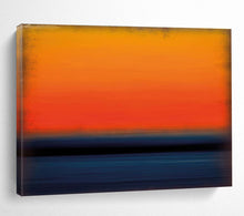 Load image into Gallery viewer, Orange And Blue Abstract Sunset Painting On Canvas DKH449
