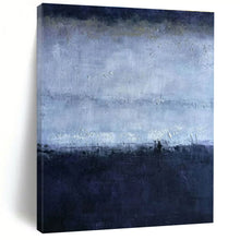 Load image into Gallery viewer, Muted Blue Horizon Art for Seaside Bedroom &amp; Relaxing Library LargeART0897
