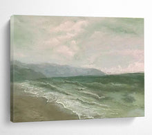 Load image into Gallery viewer, Soft - Hued Seaside Abstract Painting on Canvas - “Morning Tide” DKH604
